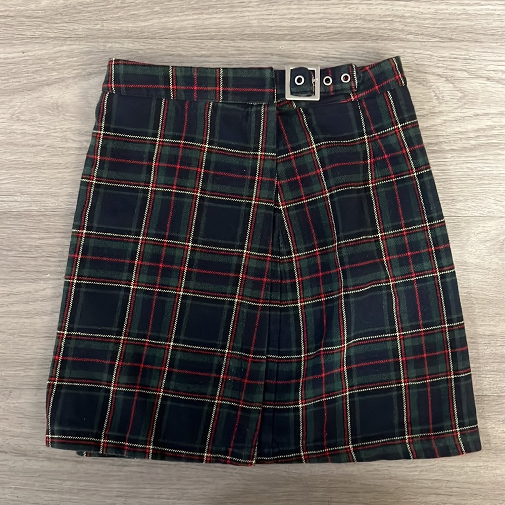 Brandy Melville Plaid Emerson Skirt with Buckle